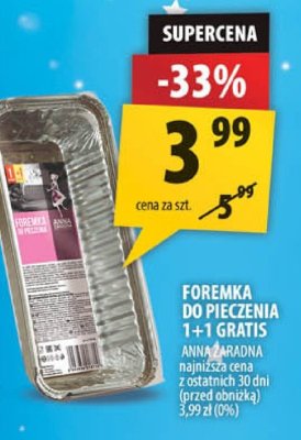 Foremka do pieczenia 1+1 gratis Anna Zaradna promocja w Arhelan
