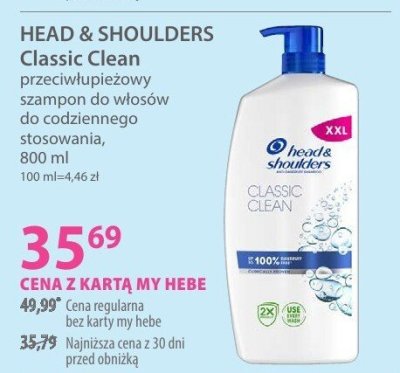 Szampon HEAD & SHOULDERS Classic Clean promocja w Hebe