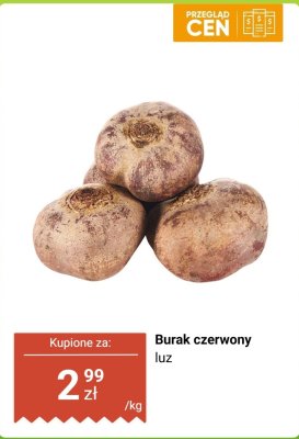 Burak czerwony luz promocja w Biedronka