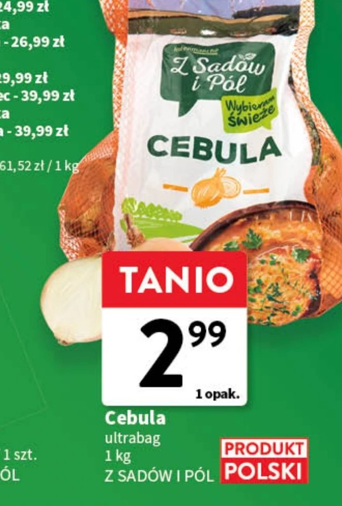 Cebula Z sadów i pól promocja w Intermarche