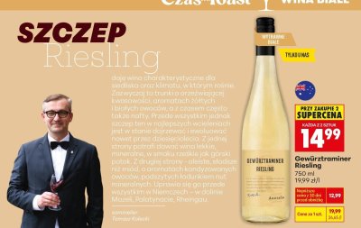 Wino białe Gewürztraminer Riesling promocja w Biedronka