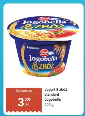 Jogurt 8 zbóż standard Jogobella promocja w Dino