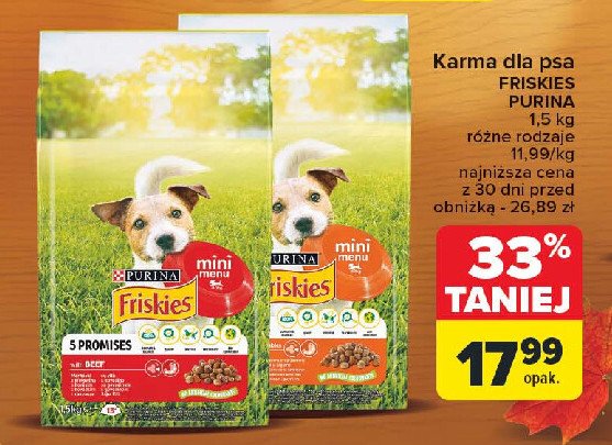 Karma dla psa kurczak i warzywa Friskies mini menu Purina friskies promocja