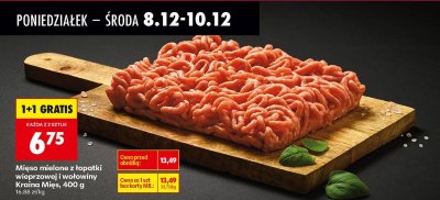 Mięso mielone z łopatki wieprzowej i wołowiny Kraina Mięs, 400 g promocja w Biedronka