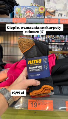 Skarpety robocze promocja w Biedronka
