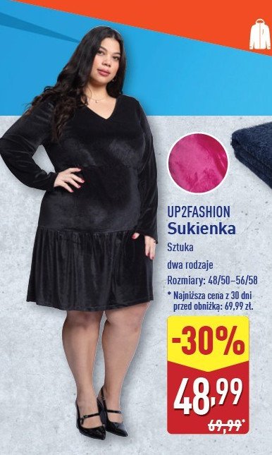 Sukienka dresowa damska 48/50-56/58 Up2fashion promocja w Aldi