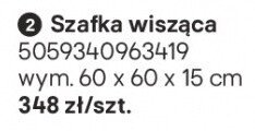 Szafka wisząca 60x60x15 cm promocja w Castorama
