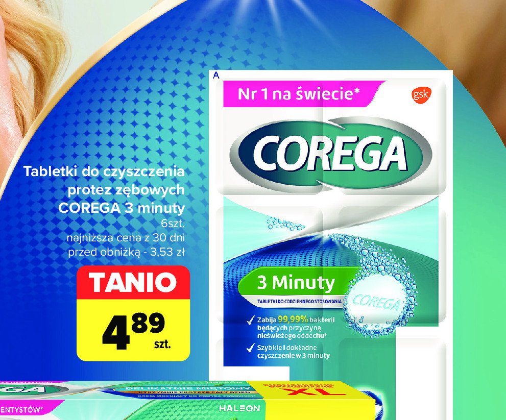 Tabletki do czyszczenia protez Corega promocja