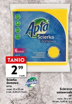 Ścierka domowa 35x35 cm 6 szt. promocja w Intermarche
