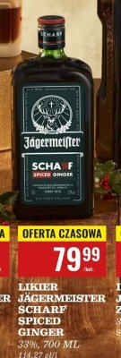 Likier Jägermeister Scharf Spiced Ginger 33% 700 ml promocja w Biedronka