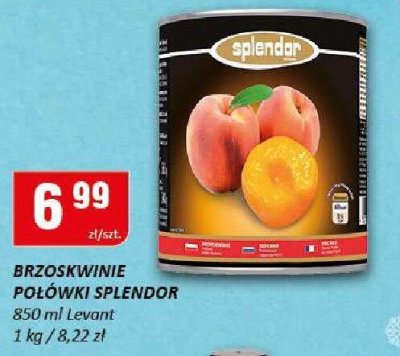 Brzoskwinie połówki Splendor promocja w Chorten