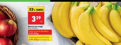 Banan na wagę promocja w Biedronka