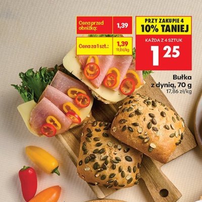 Bułka z dynią promocja w Biedronka