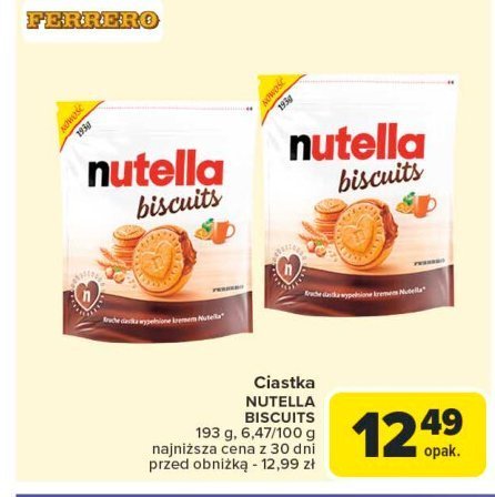 Ciastka z kremem NUTELLA BISCUITS promocja w Carrefour