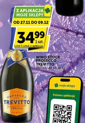 Wino Stock Prosecco Trevitto promocja w Groszek