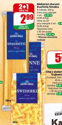 Makaron durum Spaghetti Kuchnia Smaku promocja w Dino