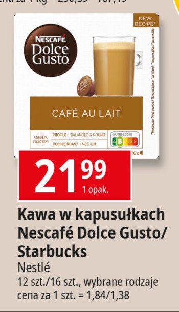 Kawa Starbucks caffe latte promocja