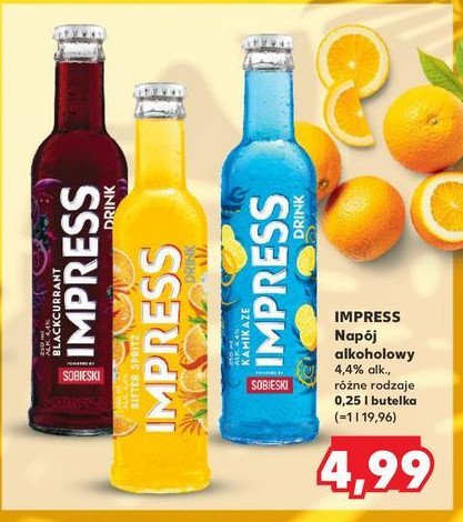 Drink blackcurrant Sobieski impress promocja