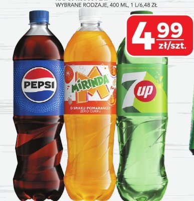 Napój gazowany Pepsi, Mirinda, 7up różne rodzaje 850 ml promocja w Top Market