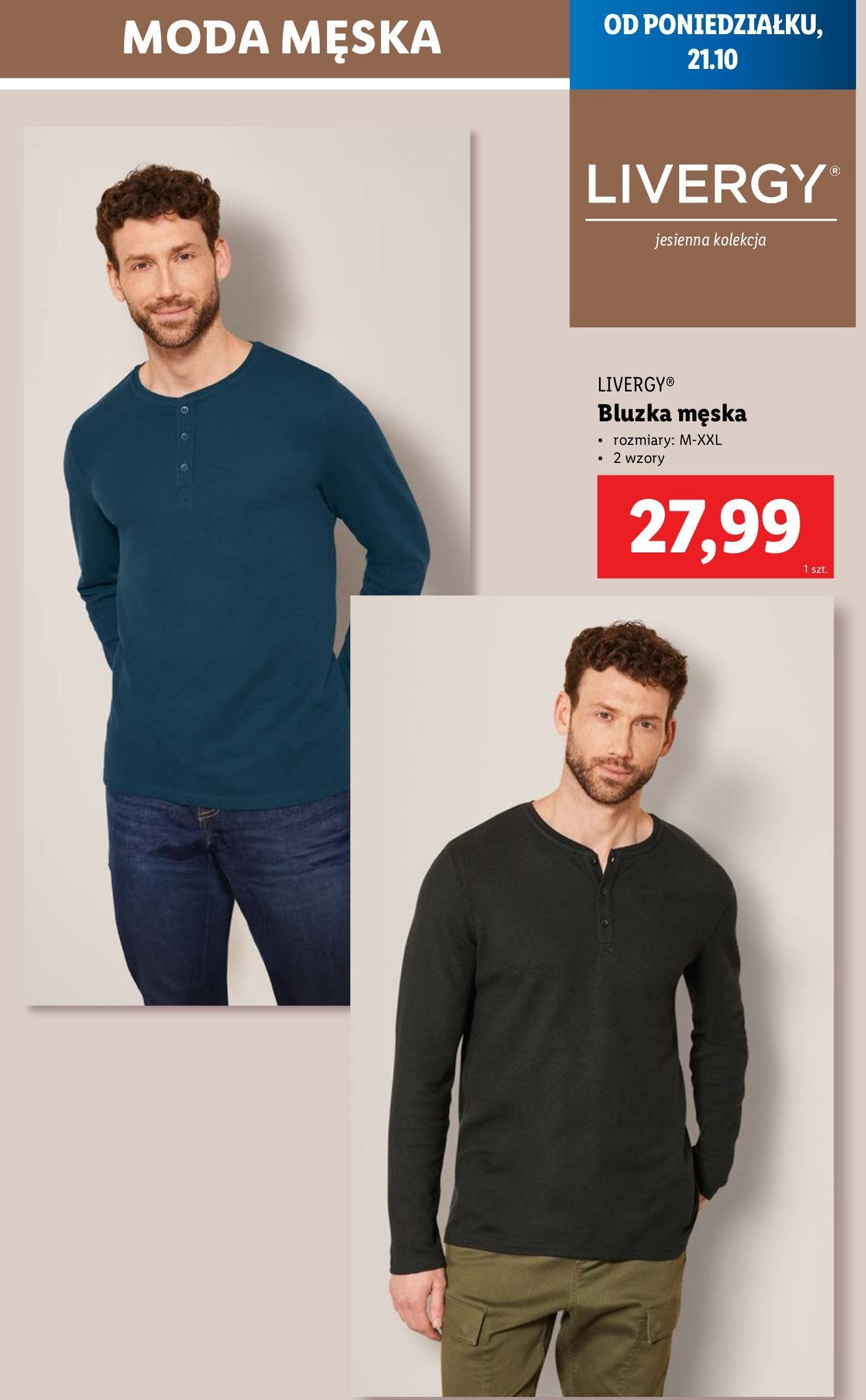 Bluza męska rozm. m-2xl Livergy promocja