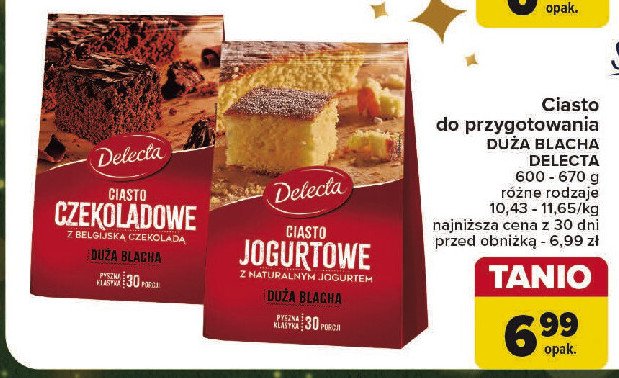 Ciasto czekoladowe Delecta promocja