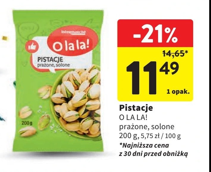 Pistacje prażone i solone O la la! promocja