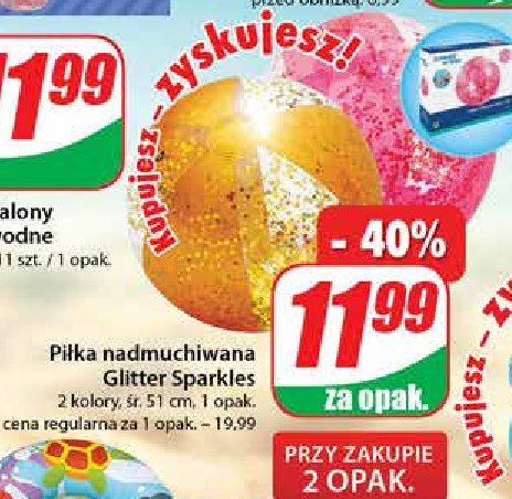 Pi艂ka dmuchana glitter sparkles 51 cm promocja