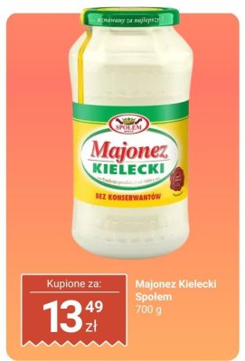 Majonez Kielecki Społem promocja w Dino