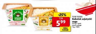 Wega艅ski kube艂ek azjatycki yellow curry To be foodie promocja