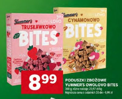 Poduszki zbożowe Yummers Owolovo Bites cynamonowo promocja w Stokrotka