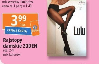 Rajstopy damskie 20 den Lulu promocja