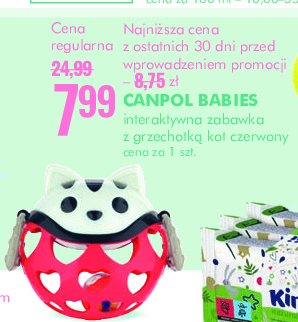 Zabawka interaktywna z grzechotk膮 kot czerwony Canpol babies promocja