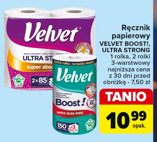 Recznik papierowy Velvet boost! promocja