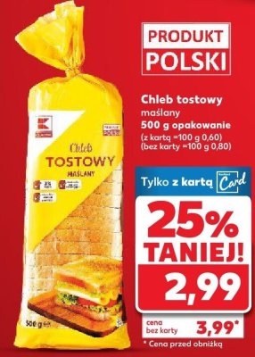 Chleb tostowy maślany promocja w Kaufland