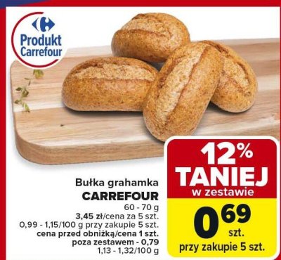 Bułka grahamka Carrefour promocja w Carrefour