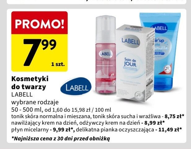 Krem do twarzy hydratant Labell promocja w Intermarche