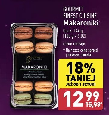 Makaroniki francuskie Gourmet finest cuisine promocja w Aldi