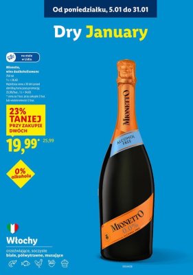 Wino musujące bezalkoholowe promocja w Lidl