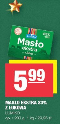 Masło ekstra 83% z Łukowa Mlumko promocja w SPAR