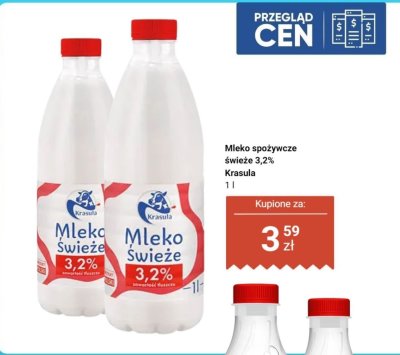 Mleko spożywcze świeże 3,2% Krasula promocja w Dino