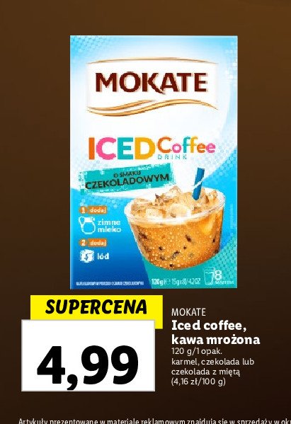 Nap贸j o smaku czekolada z mi臋t膮 Mokate iced coffee promocja