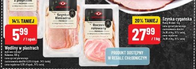 Wędliny w plastrach wybrane rodzaje Kabanos promocja w POLOmarket