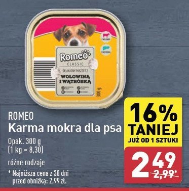 Karma dla psa z wołowiną Romeo (karma) promocja