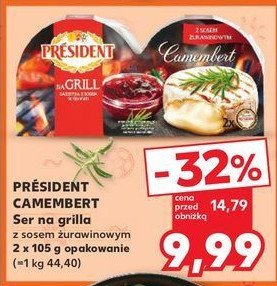 Ser camembert z sosem żurawinowym President promocja