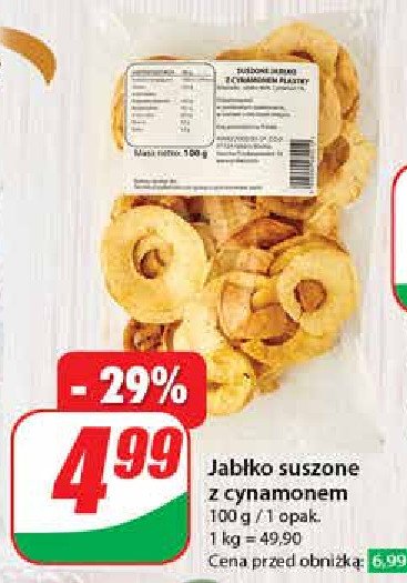 Jabłka suszone z cynamonem promocja