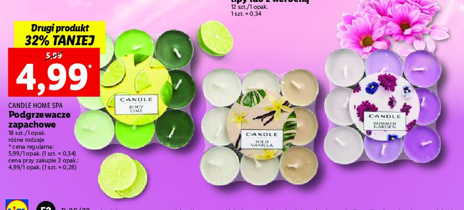 Podgrzewacze zapachowe juicy lime CANDLE HOME SPA promocje