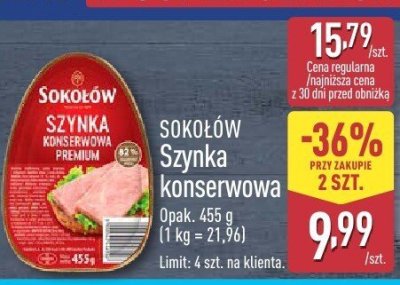 Szynka konserwowa Sokołów promocja w Aldi