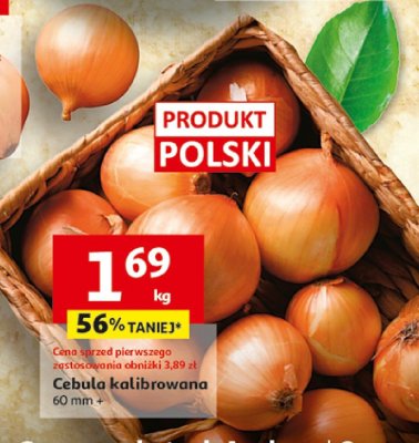 Cebula kalibrowana 60mm+ promocja w Auchan