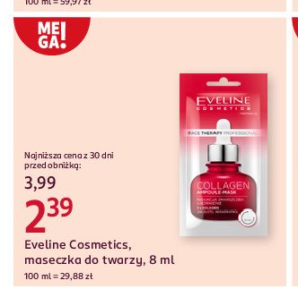 Maska- ampułka collagen Eveline face therapy proffessional promocja w Rossmann