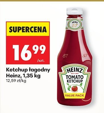 Ketchup łagodny Heinz, 1,35 kg promocja w Biedronka
